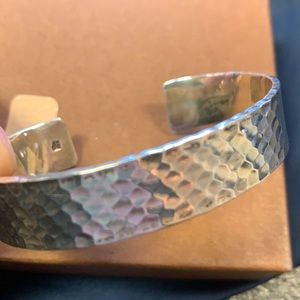 Silpada Silver Hammered Cuff Bracelet